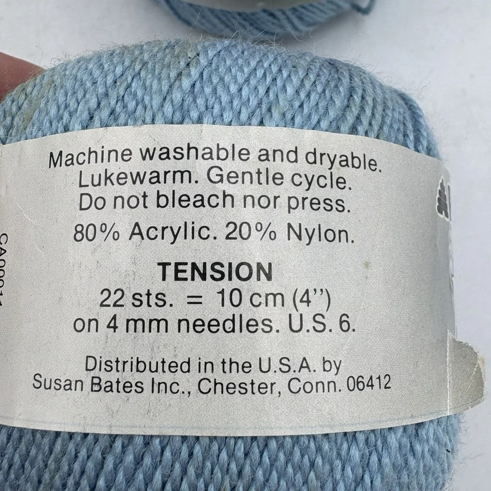 Patons Yarn Pearl Twist Crochet‎ Thread Blue 6108 Lot of 3